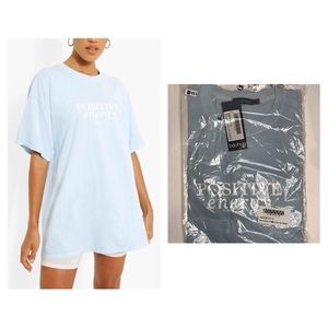 Oversized cotton positive T-shirt